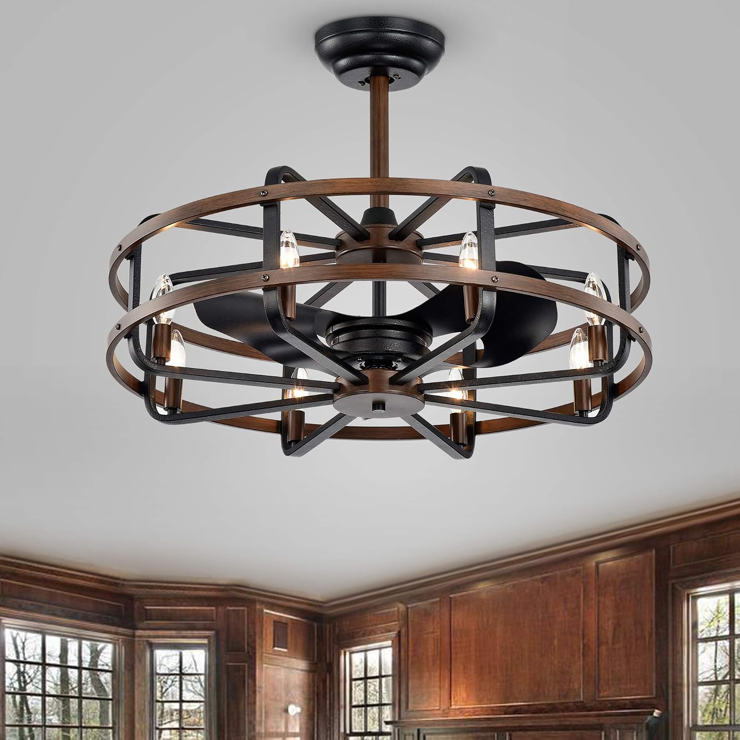 Carbon Loft Dassel 8-Light 3-Blade 29-inch Lighted Ceiling Fan