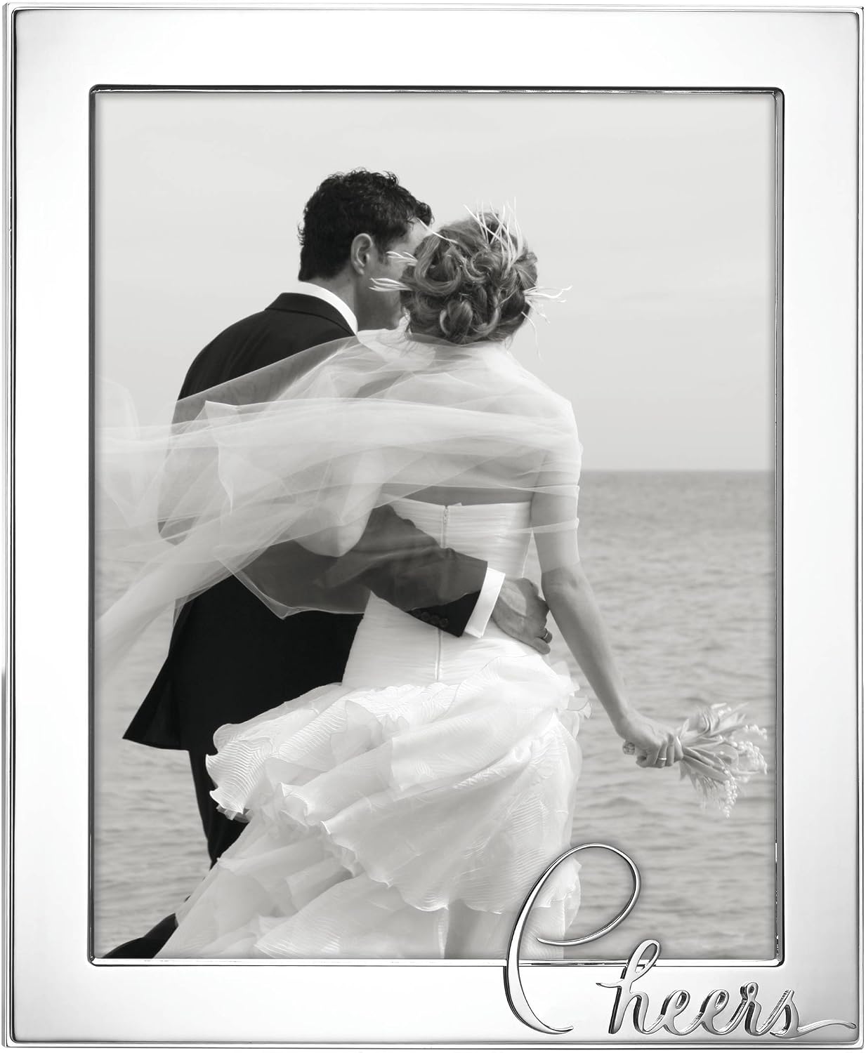 Kate Spade New York In A Word Cheers 8x10' Picture Frame, Silver-Plated Metal