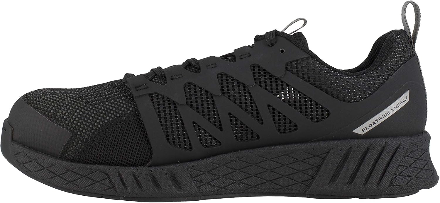 Reebok Work Mens Fusion Flexweave Slip Resistant Composite Toe Work/Duty - Black