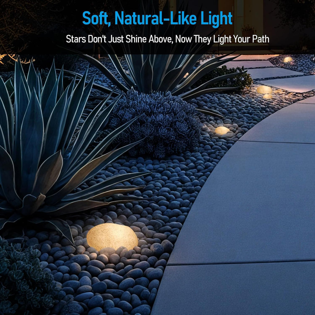 LEONLITE 4-Pack Low Voltage LED Landscape Spotlight, Aluminum, ETL Listed, IP65 Waterproof, 3000K Warm White Bundle 3Pcs 5CCT LED Low Voltage Pebble Shape Lights Outdoor, 12-24V AC/DC, IP68 Waterproof