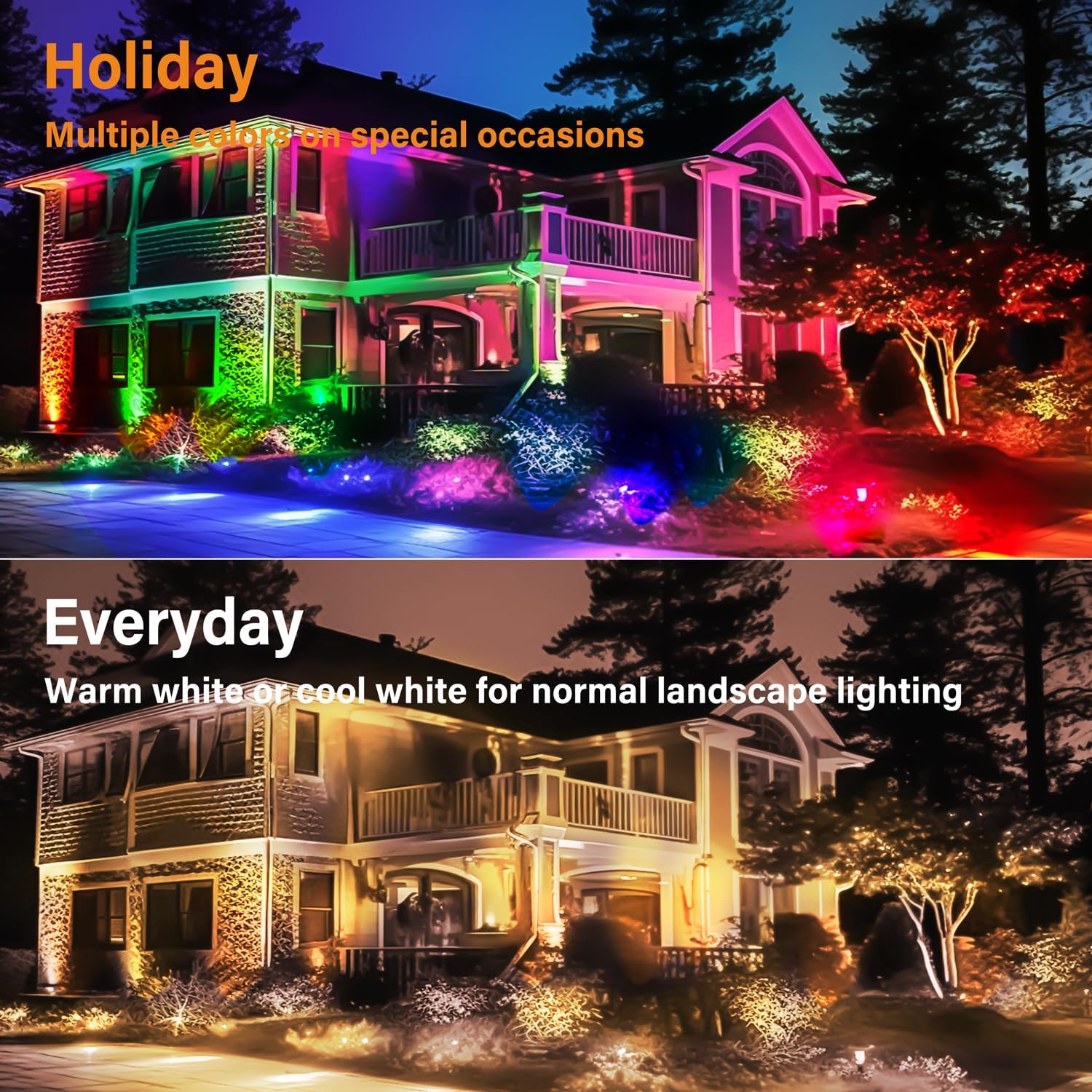 Low Voltage RGBW LED Landscape Lights Spot Lights Outdoor for Yard Garden Decor Spotlight, 12V-24V Low Voltage Landscape Lighting with 16 Color Changing and Remote IP68 Waterproof (12)