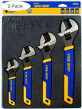 IRWIN VISE-GRIP Adjustable Wrench Set, 4 Piece, 2078706 (Pack 2)