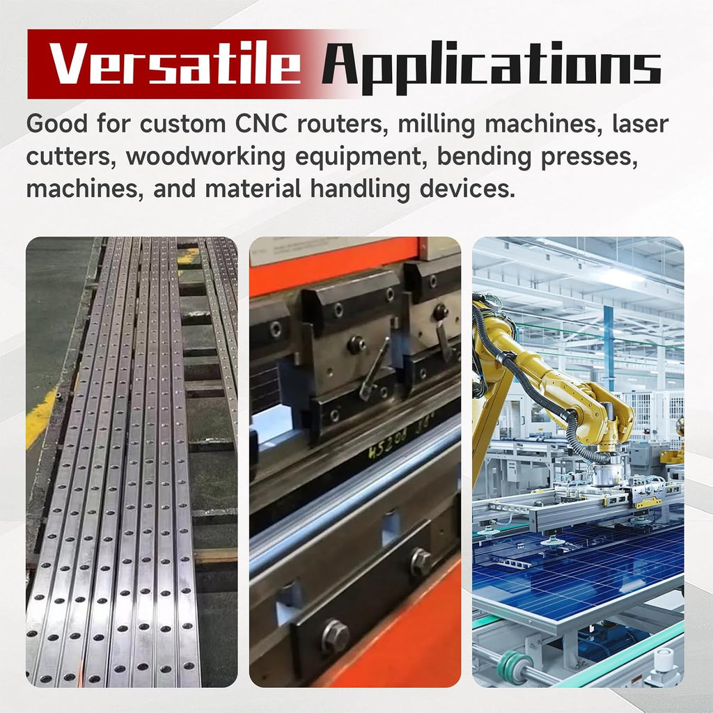 findmall 2PCS HGR20-1200mm Rail 1PCS SFU1605-1200mm Linear Guide Rail Ball Screw Set with BF12, BK12 Blocks, DSG16H Nut, Coupling for CNC Router Lathe Mill