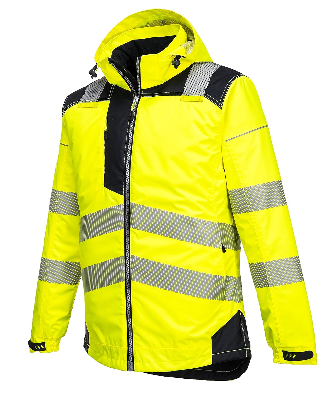 Portwest PW3 Hi-Vis Winter Jacket Work Safety Protective Reflective Waterproof Coat ANSI 3, 4XL