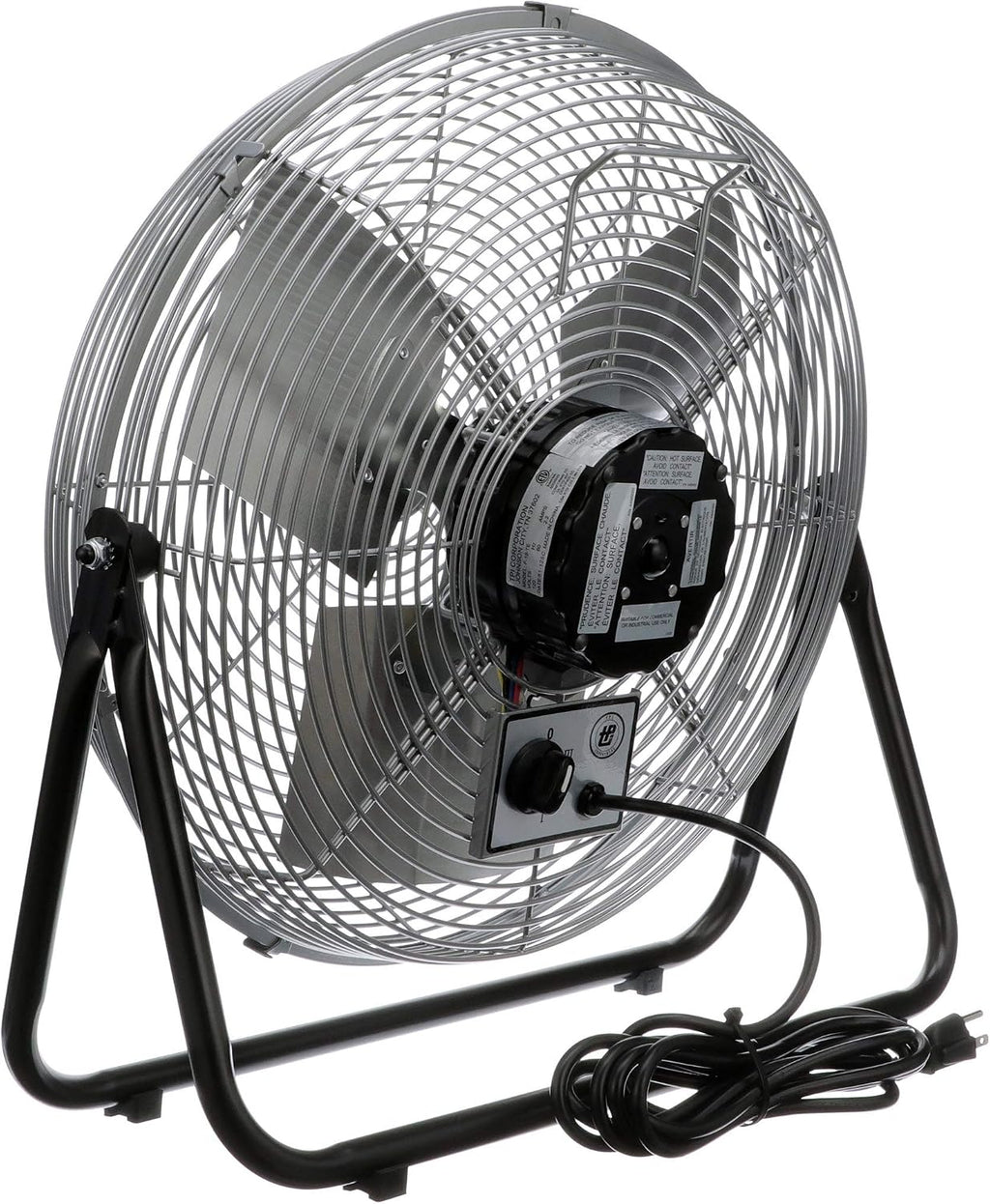 TPI Corporation F18-TE 18' Heavy Duty Floor Fan — 3 Speed Industrial Workstation Shop Fan — Commercial Grade Air Circulation Fan — 120v Single Phase