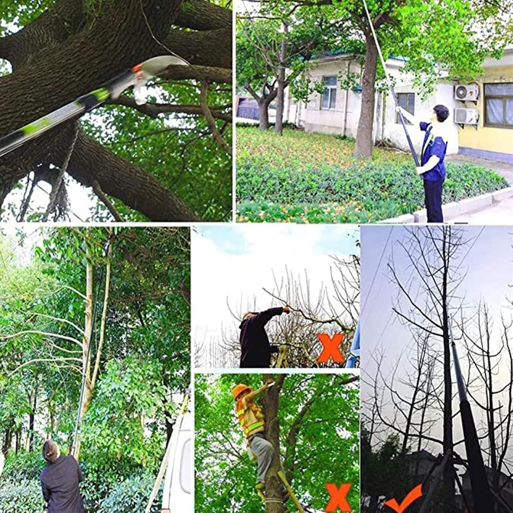 Telescopic Tree Pruners Professional Telescopic Pole Saws Height Extendable Pruning Saw Gardening Branch Saw Loppers Cutter Trimmer Tools for Trimming
