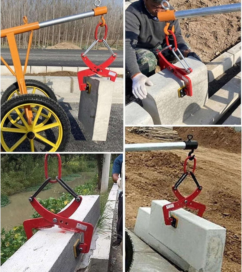 Granite Slab Lifting Clamps, Heavy Duty Stone Lifting Clamps Jaw Opening 2.3-11.8 inch, Adjustable Lifting Pliers Vertical Steel Plate Clamp Granite Curb Clamp Scissor Lifter Clamp(Opening Size 3.9-11