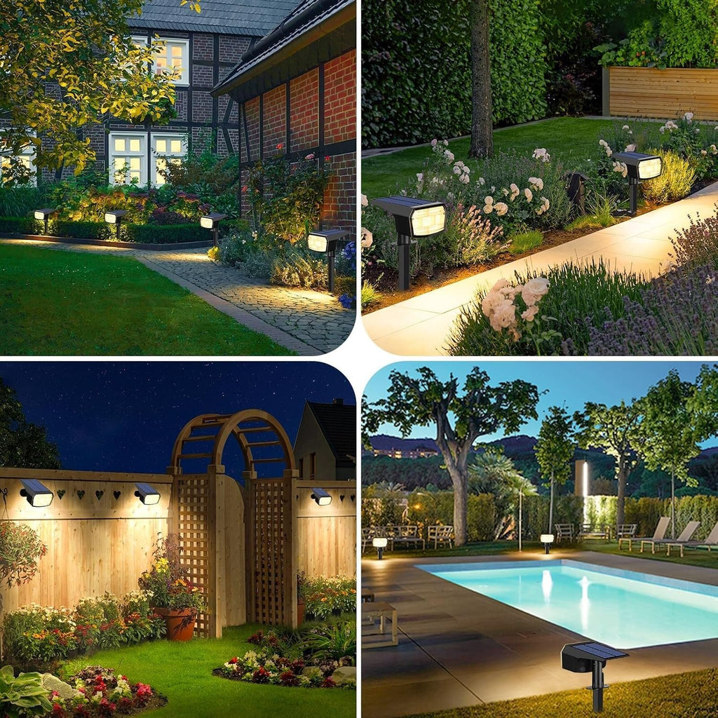Solar Lights Outdoor Garden Solar Spot Lights Outdoor LED Waterproof for Yard with Landscape Front Door Ornaments