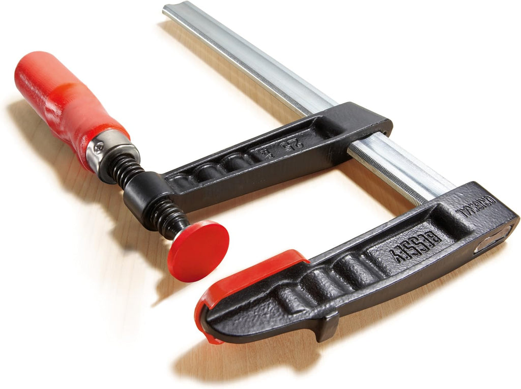 Bessey TG25 Screw Clamp Tg 9.84In/4.72In of Cast-IRON, Black/Red/Silver