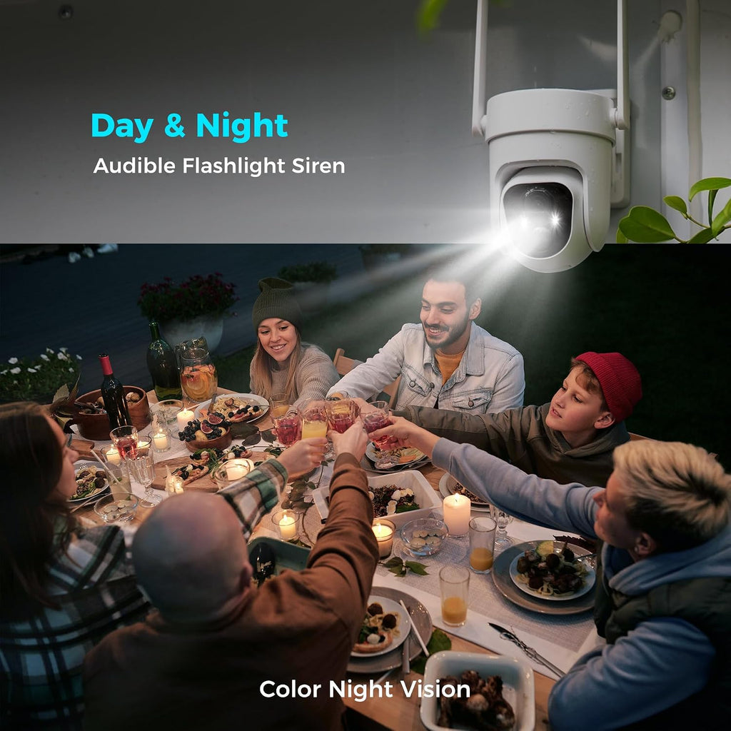 Sovmiku 3CQ4 192GB 2K AI Solar Security Camera Wireless Outdoor,Battery Powered Cam, Color Night Vision,Two Way Audio, Motion Detection, Easy to Setup,Audible Flashlight Siren 180 Days Exchange Policy