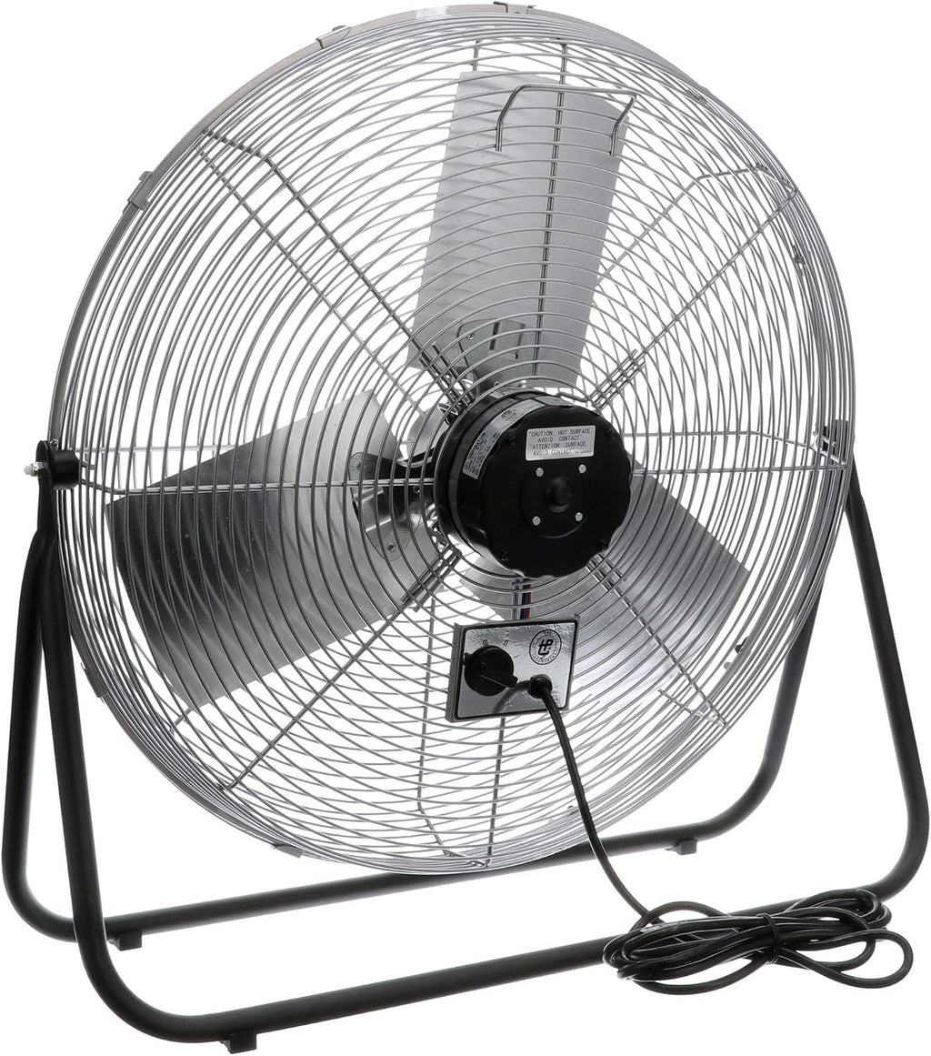 TPI Corporation F24-TE 24' Heavy Duty Floor Fan — 3 Speed Industrial Workstation Shop Fan — Commercial Grade Air Circulation Fan — 120v Single Phase