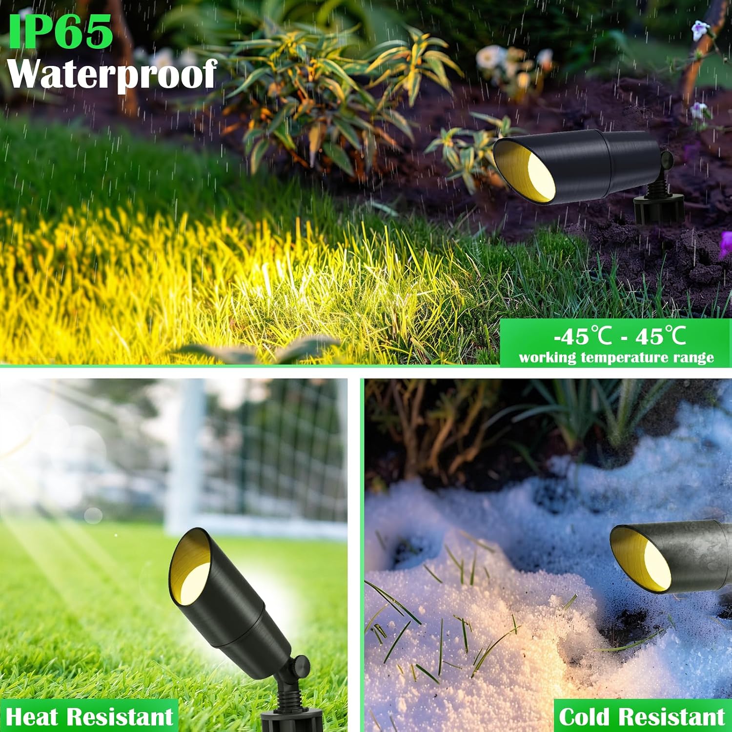 iYogaled RGB Landscape Lighting, Smart Low Voltage Landscape Lighting Kit with Color Changing, 4 Pack 12 Volt Landscape Lights, Outdoor Spot Lights for Yard Garden Lighting,Remote/APP/Voice Control.
