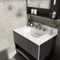 43x22 Marble Bathroom Vanity Top with Sink, Vanity Top with Sink with Pre-drilled Holes and 4' Backsplash, Perfect for Home & Rental Properties