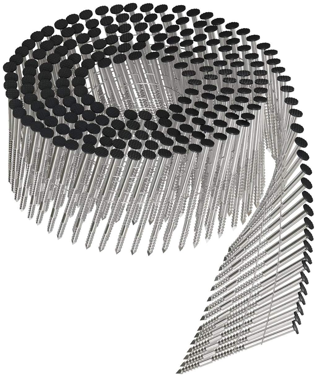 Simpson Strong-Tie T13A200SNJB 15 Wire Coil, Painted, Full Round Head, Ring-Shank Nail 2 in. x .092 in. Type 316, Black (1800-Qty)