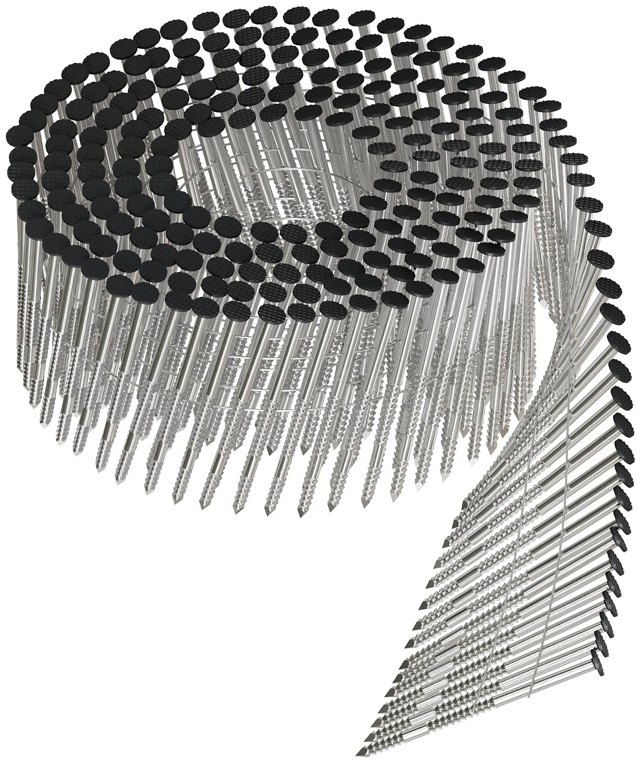 Simpson Strong-Tie T13A200SNJB 15 Wire Coil, Painted, Full Round Head, Ring-Shank Nail 2 in. x .092 in. Type 316, Black (1800-Qty)