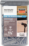 Simpson Strong-Tie T5SND5 Wood Siding Nail — 1-3/4 in. x .083 in. Type 316 Stainless Steel (5 lb.)