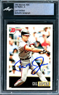 Cal Ripken Jr. Autographed 1993 Bowman Card #225 Baltimore Orioles Leaf SKU #243515 - Baseball Slabbed Autographed Cards