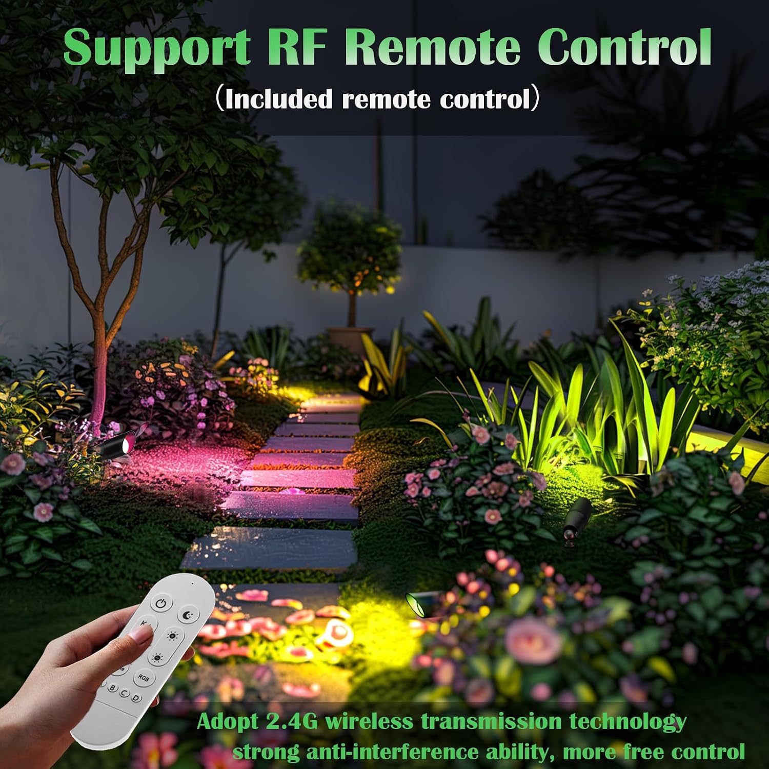 iYogaled RGB Landscape Lighting, Smart Low Voltage Landscape Lighting Kit with Color Changing, 4 Pack 12 Volt Landscape Lights, Outdoor Spot Lights for Yard Garden Lighting,Remote/APP/Voice Control.