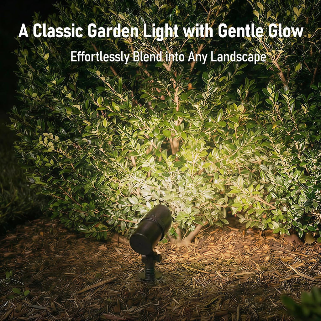 LEONLITE 8-Pack RGBCW LED Landscape Spotlight, 15°-60° Adjustable Beam Angle, 8W Low Voltage Spot Light with Stepless Adjustment, Color Changing, Aluminum, IP65 Waterproof, Oil Rubbed Bronze