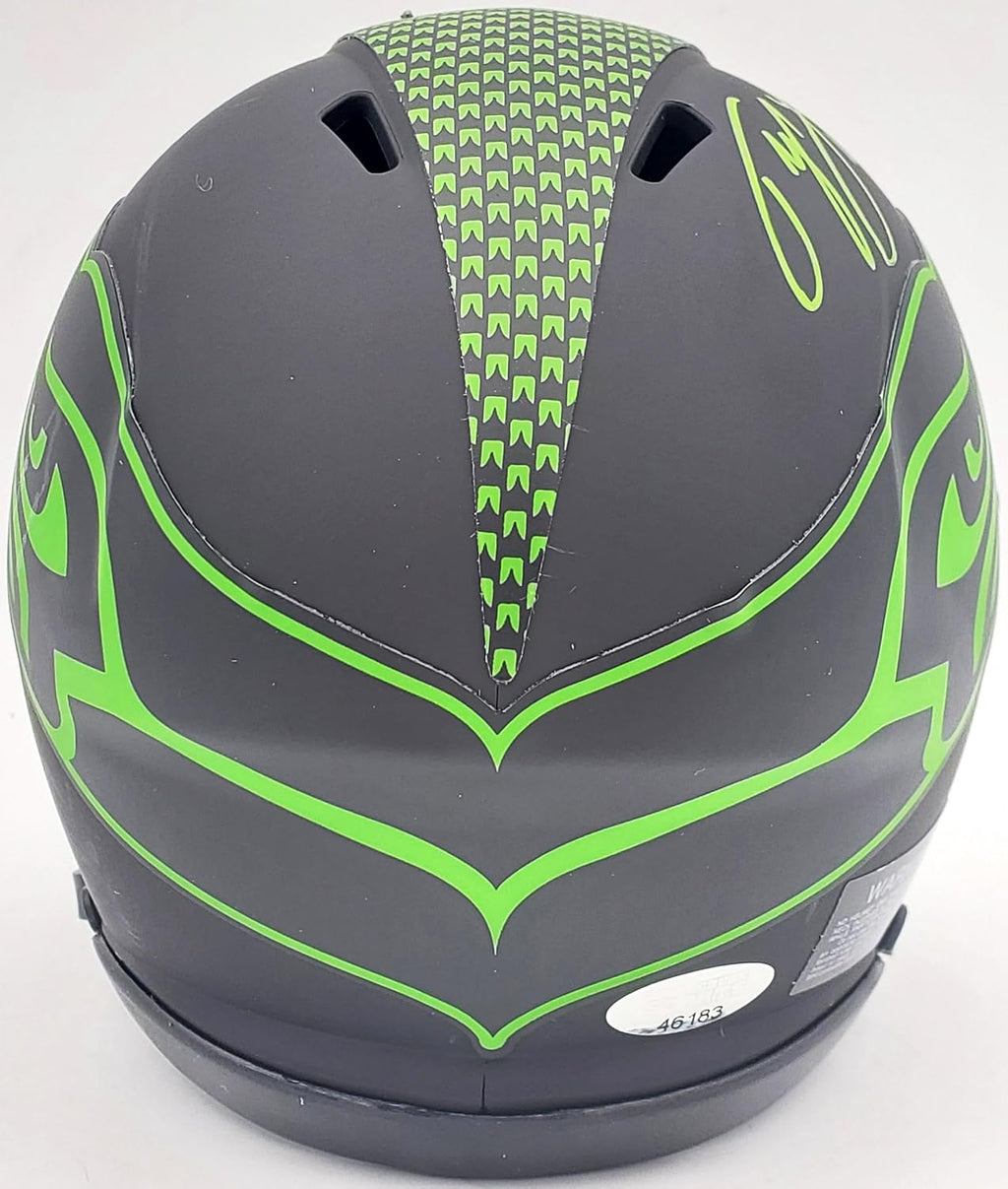 Tyler Lockett Autographed Seattle Seahawks Eclipse Speed Mini Helmet MCS Holo Stock #200481 - Autographed NFL Mini Helmets