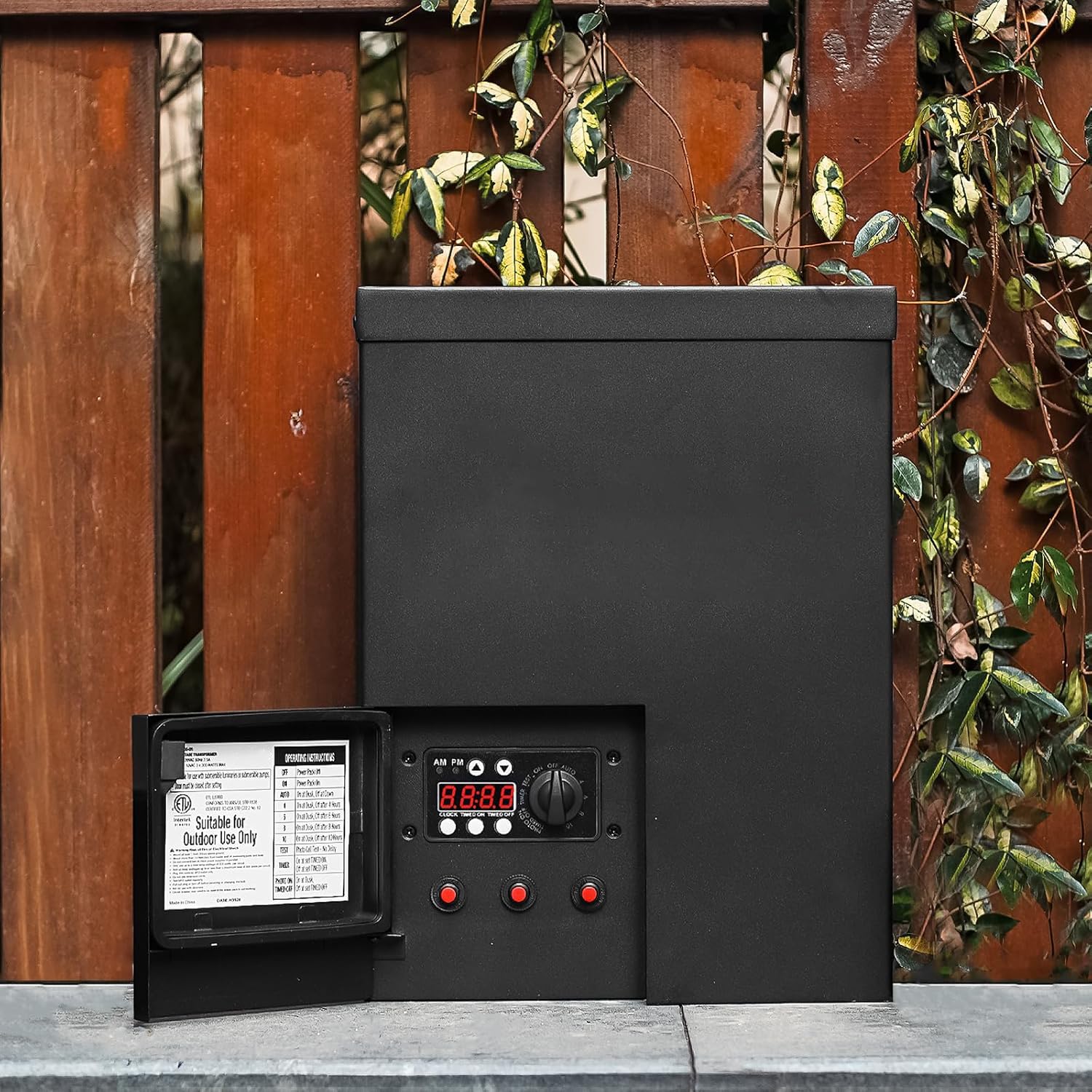 MALIBU 900W Low Voltage Transformer Outdoor Landscape Lighting Transformer 120V AC to 12V AC with Sensor and Weather Shield for Garden LED Lighting, Spotlight, Pathway Light, ETL Listed