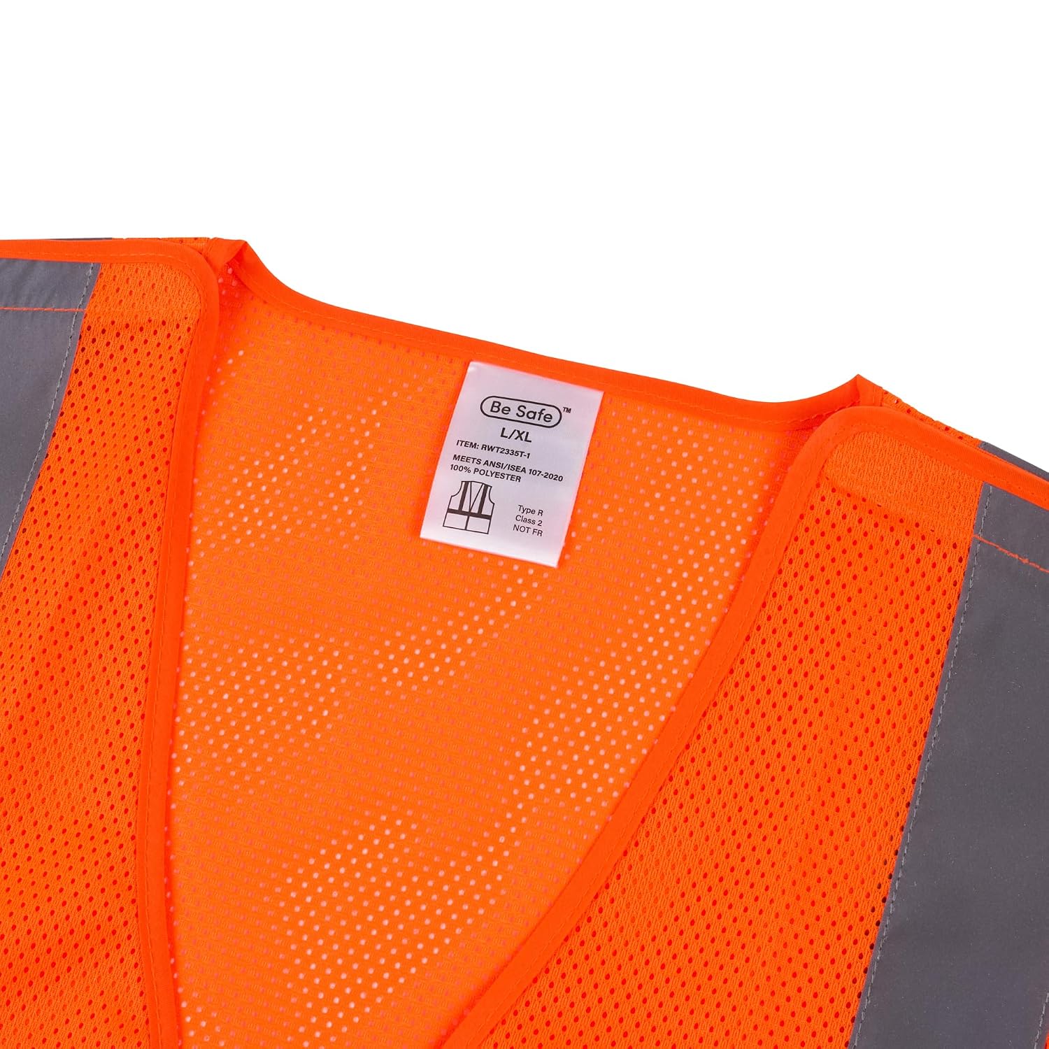 Restaurantware High Visibility Vest - 20 Pack - 27.99 x 27.56 Inch Plastic Breakaway Safety Vest - Tear Away Mesh Reflective Work Vest - Hook and Loop Closure - Orange