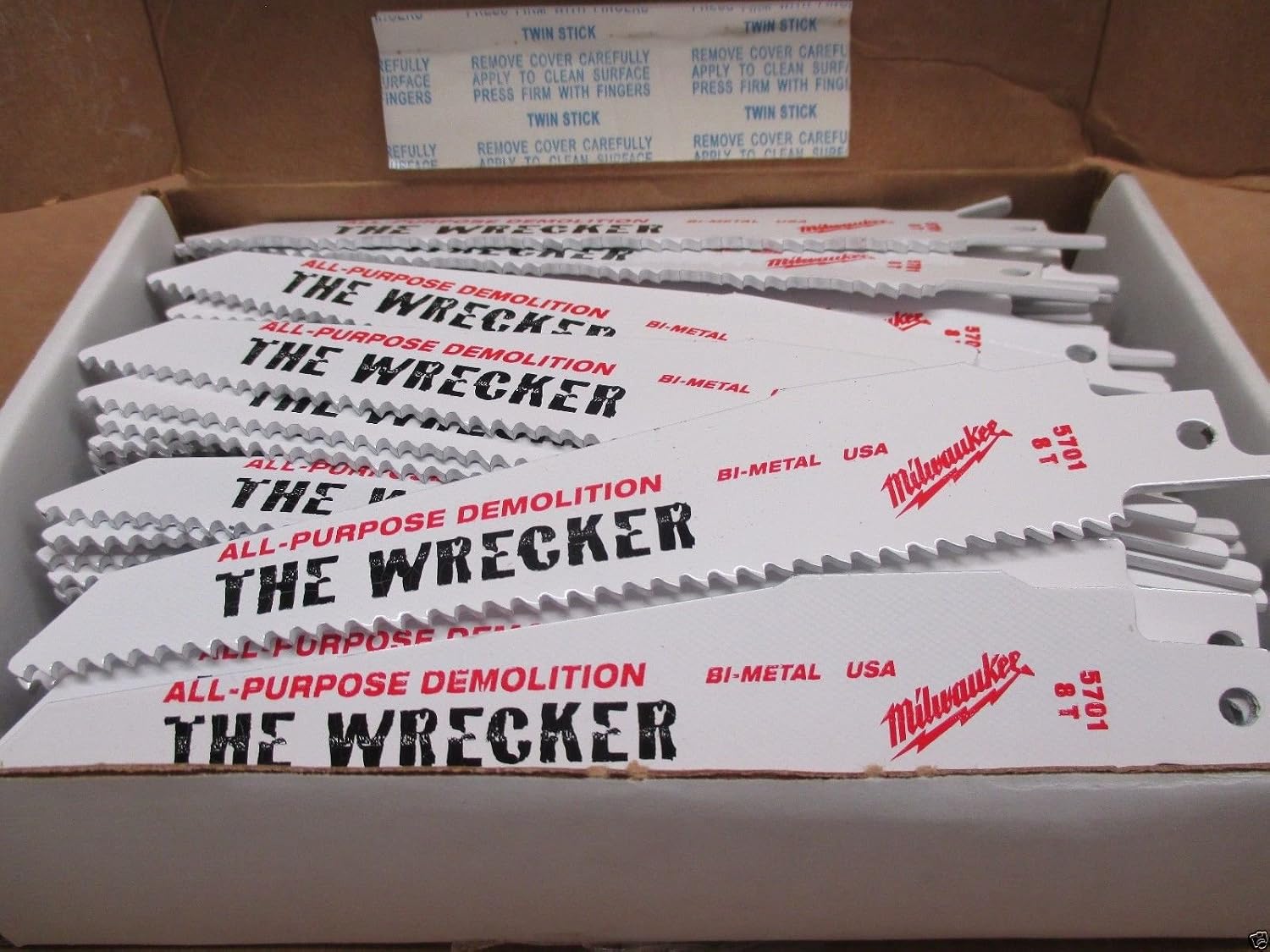 100 Pack Genuine Milwaukee 48-01-7701 6' 8 TPI Sawzall Blade The Wrecker