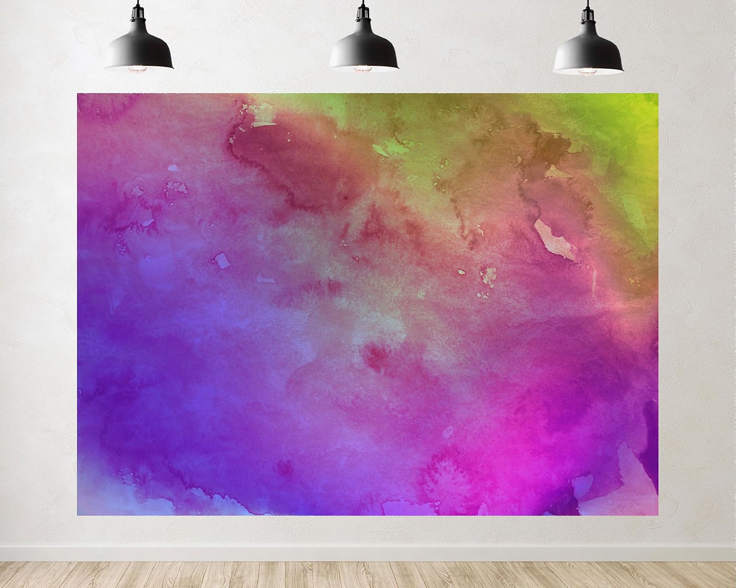 Trykid 20x10ft Rainbow Watercolor Backdrop Purple Pink Green Soft Wash Photography Background Art Craft Party Tapestry Decoration Photo Studio Prop Fabric