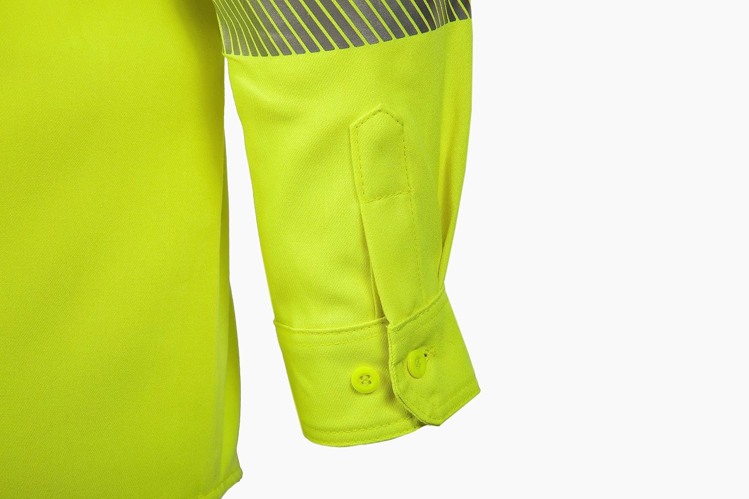 LAPCO FR Modern Hi-Viz Uniform Shirt, Class 3, 5oz. Tecasafe One, Hi-Viz Yellow, Small Long