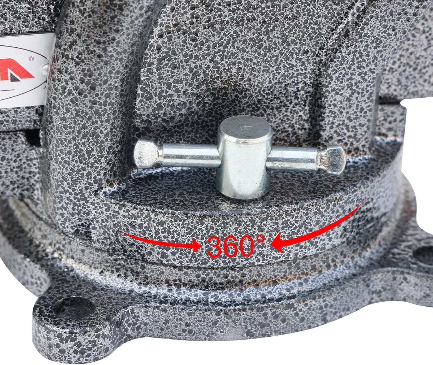 KAKA INDUSTRIAL Bench Vises 4 Inch Jaw Width, 4 Inch Jaw Opening Homeowner's Vise, Swivel Base Heavy Duty, for Drilling, Pipe Cutting, Woodworking HPS-100