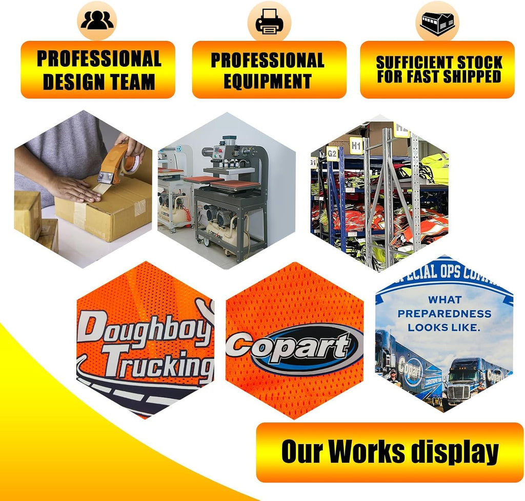 BeautyWill Custom Safety Vest Customized Logo Class 2 High Visibility Reflective Vest with Pockets Construction workwear