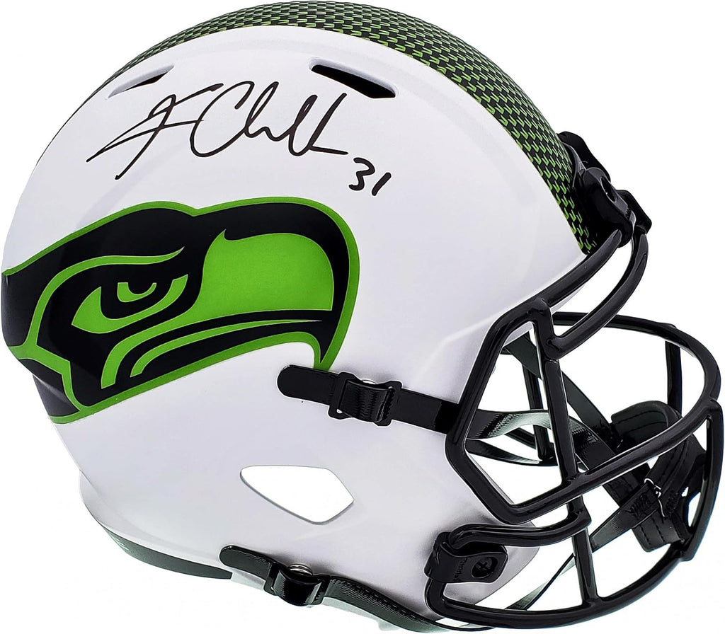 Kam Chancellor Autographed Seattle Seahawks Lunar Eclipse Full Size Replica Speed Helmet MCS Holo Stock #197178 - Autographed NFL Helmets