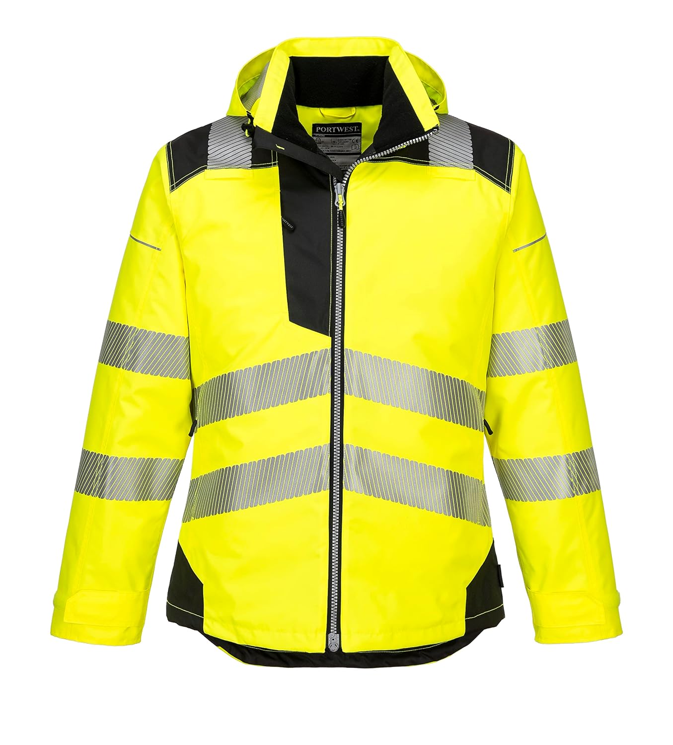 Portwest PW3 Hi-Vis Winter Jacket Work Safety Protective Reflective Waterproof Coat ANSI 3, 4XL