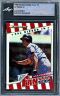 Cal Ripken Jr. Autographed 1998 Donruss Fantasy Team Card #3 Baltimore Orioles #1587/2000 Leaf SKU #243522 - MLB Autographed Baseball Cards
