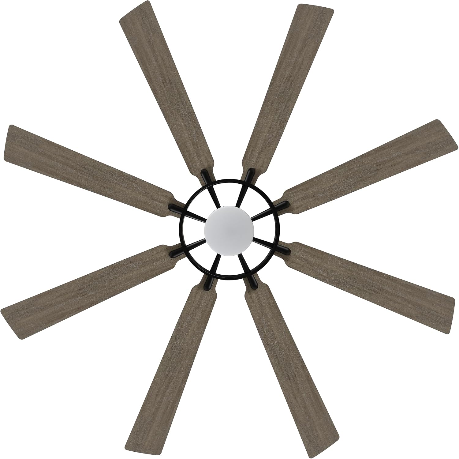 ELEHINSER 80 Inch Ceiling Fan with Lights and 3 Downrods, 8 Plywood Blades, 6-Speed Noiseless Reversible DC Motor, 3CCT, Windmill Ceiling fan for Kitchen Bedroom Living Room, Black and Grey