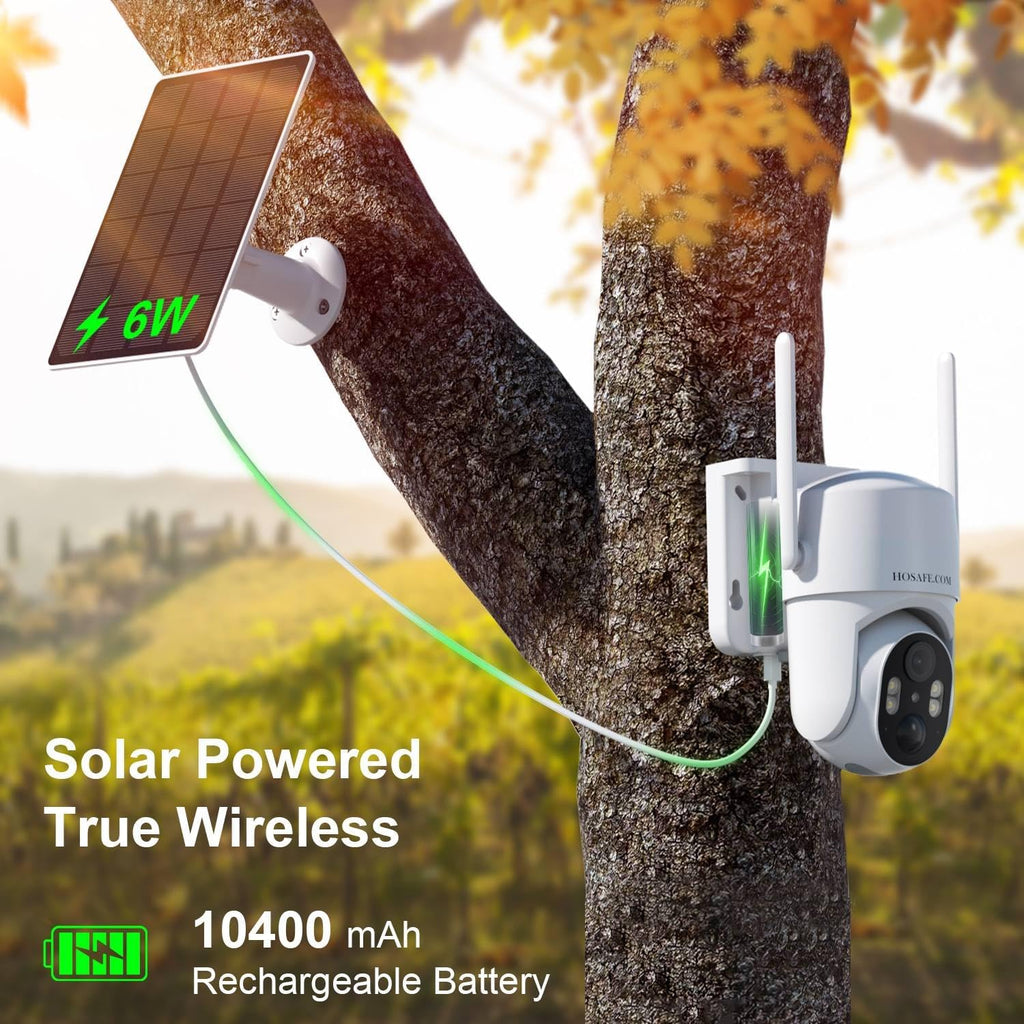 4G LTE Cellular Security Cameras Wireless Outdoor, Free Cloud Storage, 2K No WiFi Security Camera, Solar Camera Outdoor Wireless, Human Detection, 360 PTZ, 2-Way Talk, IP66 (Global Version)