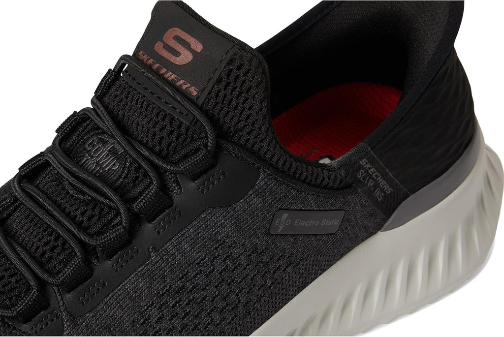 Skechers Men's Tilido Troxin ESD Composite Toe Bungee Slip-On Work Shoe
