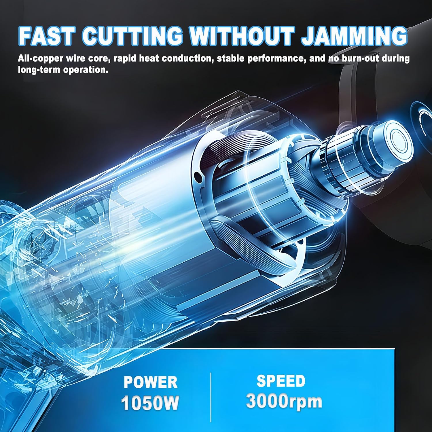 Tools Reciprocating Saw 1050w, 30mm Stroke Length, 3000 SPM, Variable Speed, Tool-Free Blade Change, Rotatable Handle, Electric Corded Sabre Saw for Wood, Metal & PVC Cutting