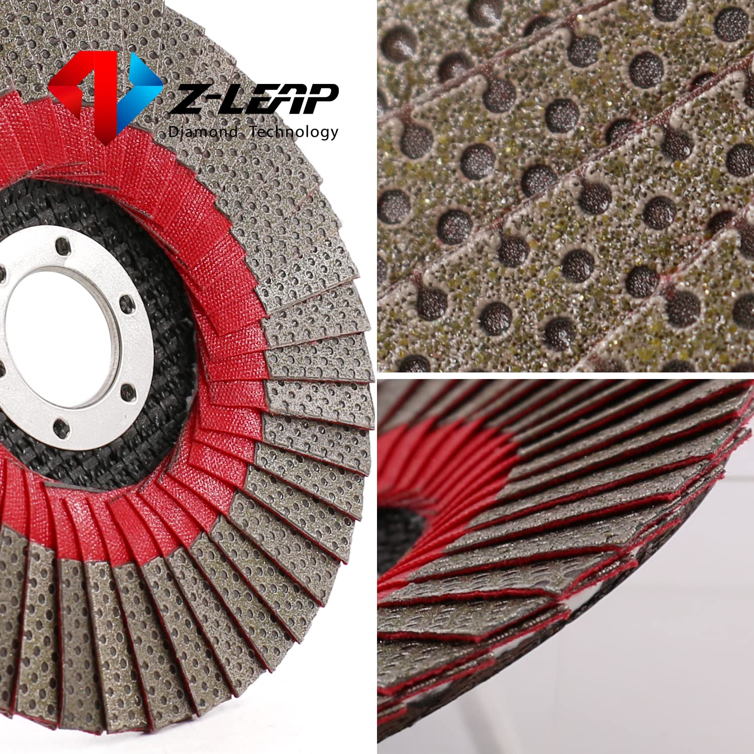 5Inch/125mm Flap Diamond Grinding Wheels Sanding Abrasive Disc for Metal Wood Stone Tile Marble Glass (4pack)