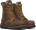 Thorogood 1957 Series 8' Waterproof Steel Toe Work Boots for Men - Full-Grain Leather with Moc Toe, Slip-Resistant Heel Outsole, and Comfort Insole; EH Rated
