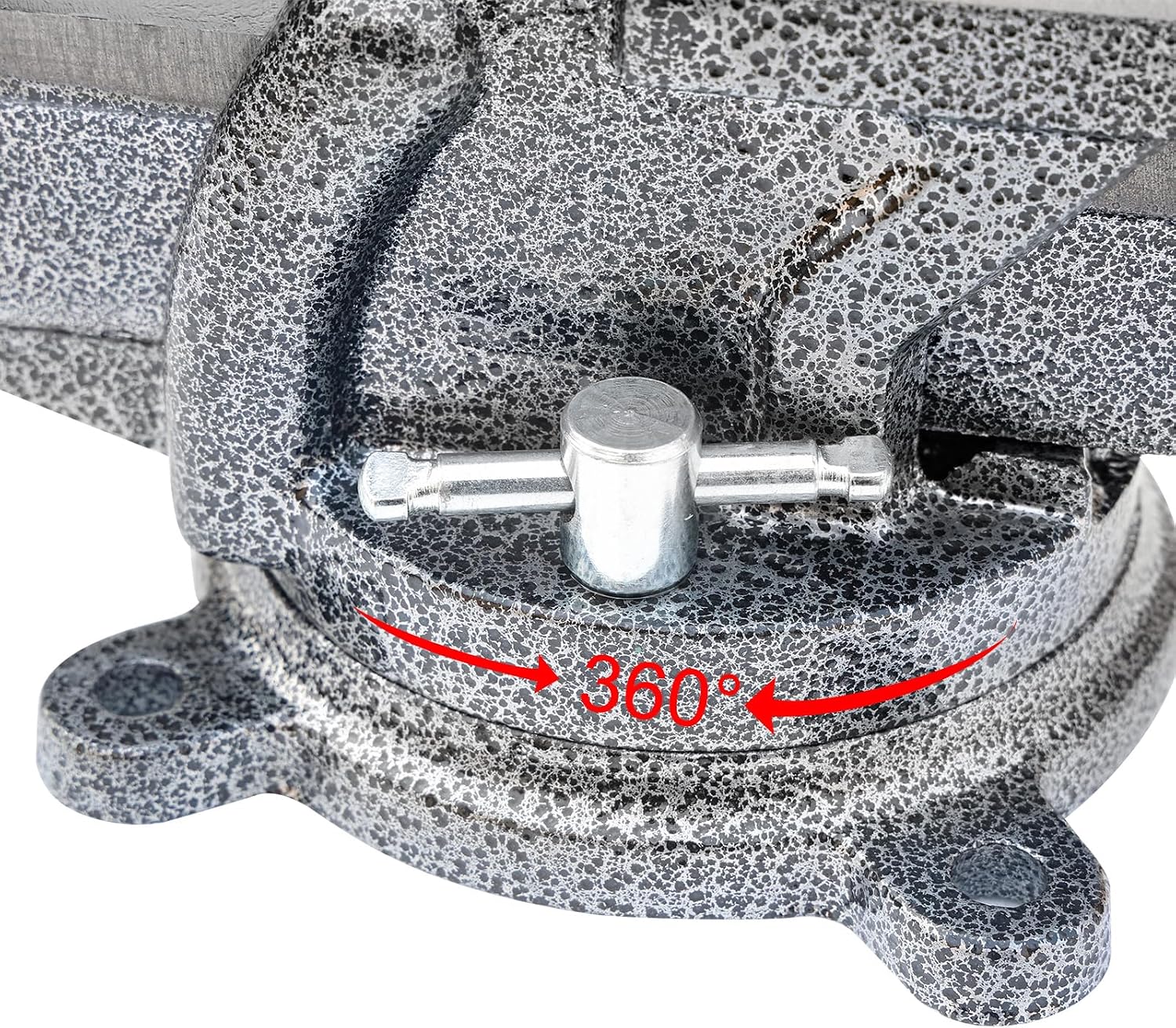 KAKA INDUSTRIAL Bench Vises 3 Inch Jaw Width, 3.5 Inch Jaw Opening Homeowner's Vise, Swivel Base Heavy Duty, for Drilling, Pipe Cutting, Woodworking HPS-75