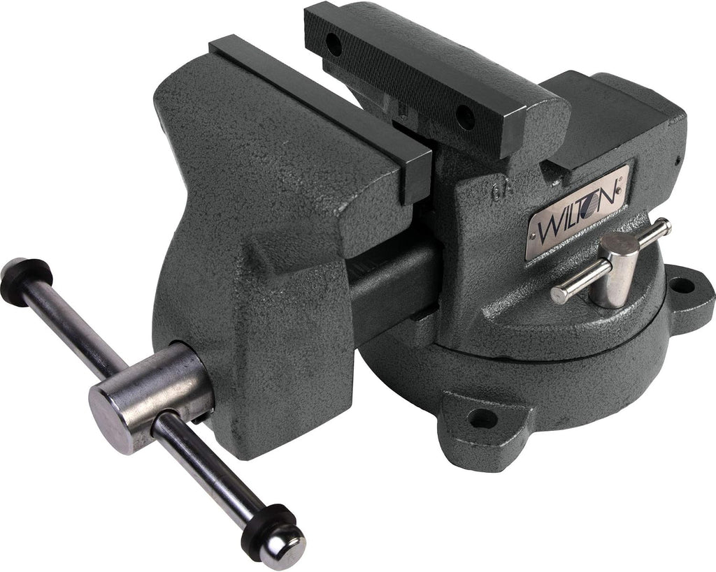 Wilton Mechanics Bench Vise, 6' Jaw Width, 5-3/4' Jaw Opening, 4-1/8' Throat (Model 746)