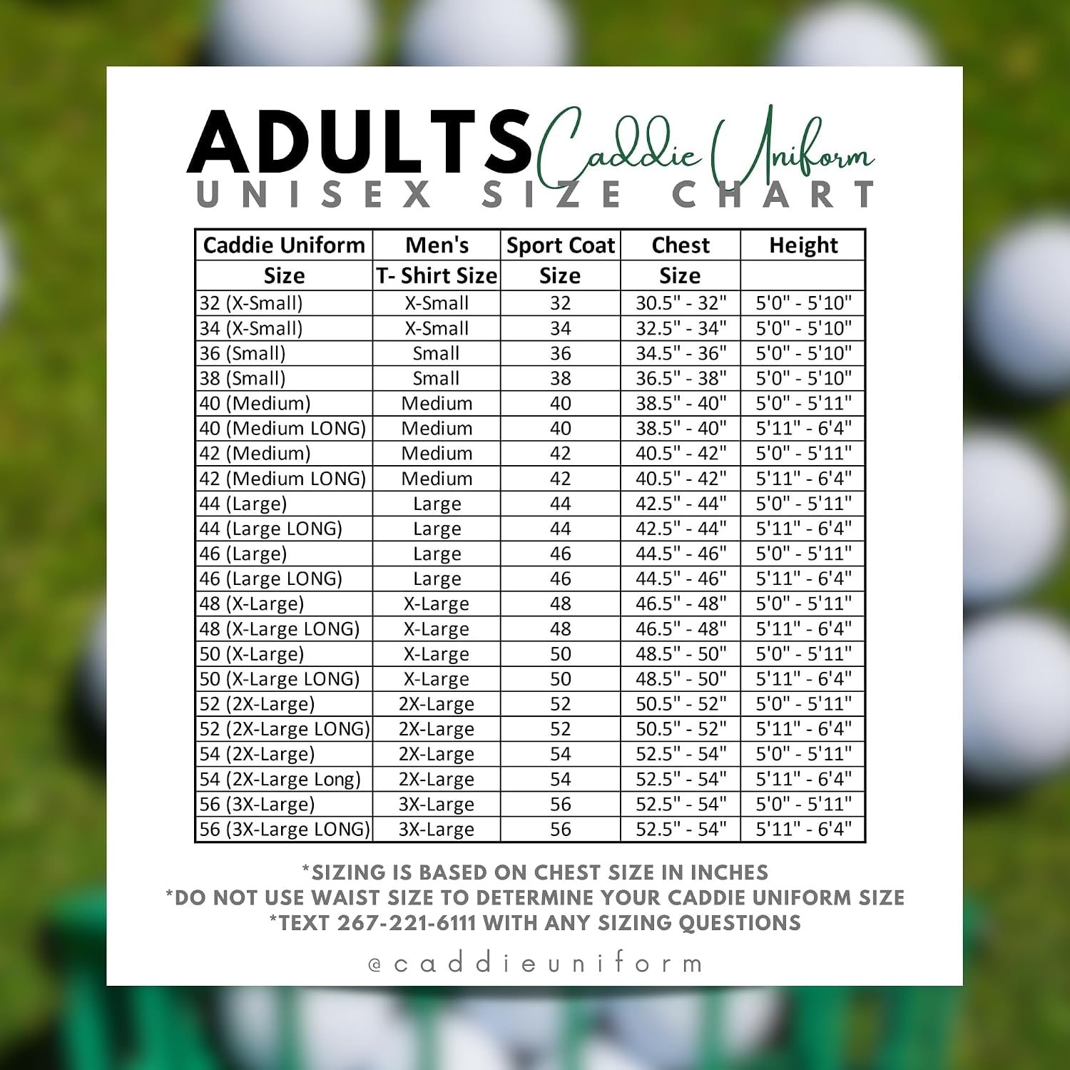 Caddie Adults Uniform Custom Golf Outfit (White) - Caddy Jumpsuit w/2 Front Pocket Patches,1 Back Patch