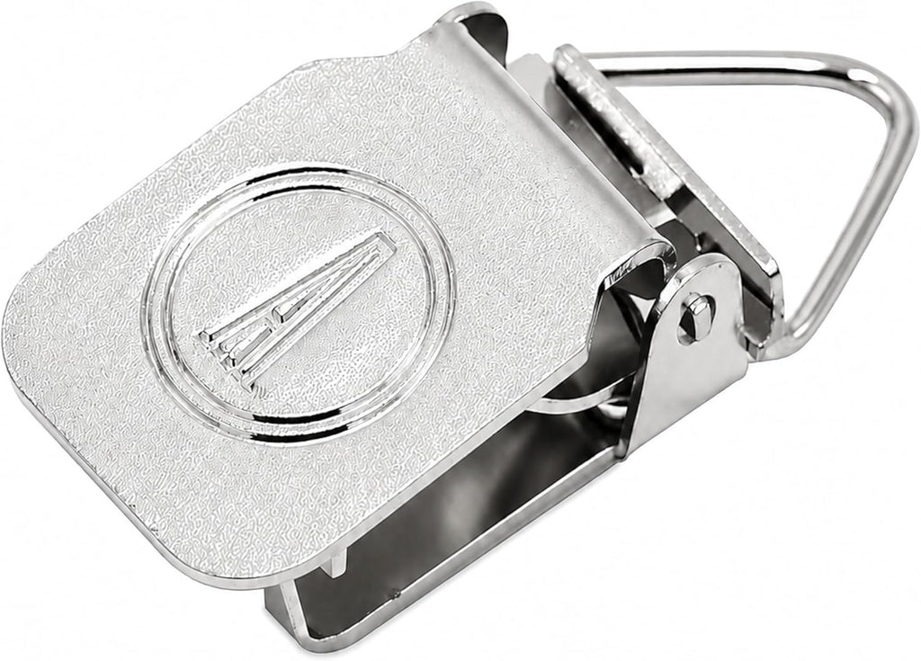 ANDUSTRIAL - Small Durable Nickle-Plated Steel Clips/Clamps for Displaying Shawls, Leather Hides, Quilts, Mats, Rug Samples - Finger Support Triangle Back Alligator Rug Clips - Silver, 50 Clips