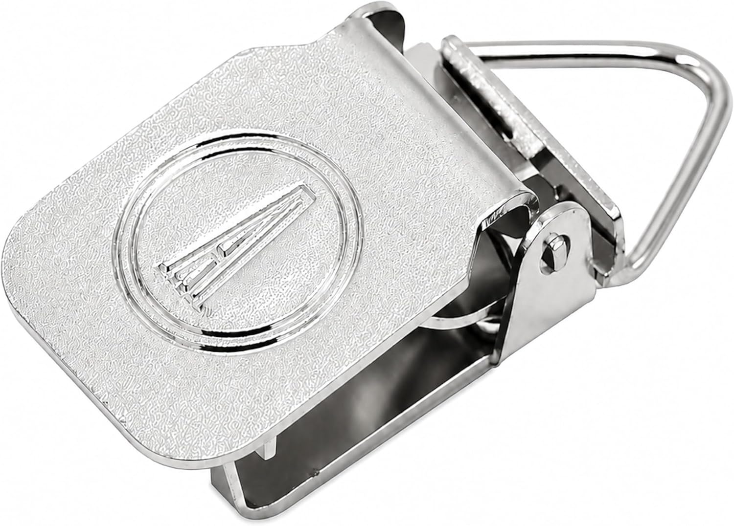 ANDUSTRIAL - Small Durable Nickle-Plated Steel Clips/Clamps for Displaying Shawls, Leather Hides, Quilts, Mats, Rug Samples - Finger Support Triangle Back Alligator Rug Clips - Silver, 50 Clips