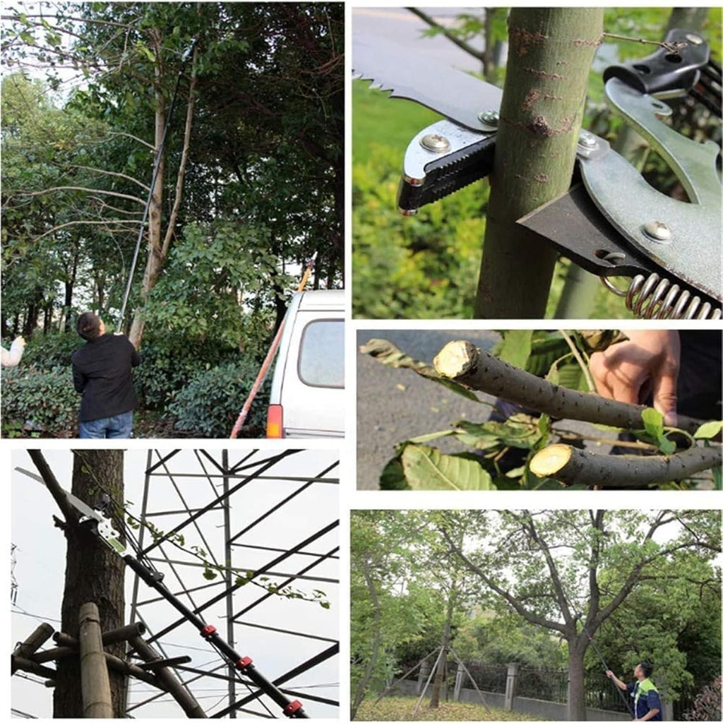 Cutting Branches,Telescopic Long Reach Pole Pruning Saw Tree Loppers for Cutting Trimming High Branches Leaves Shrubs Gardening | Professional Precise Cutting | Garden Hand Tool(7.2M (24FT))