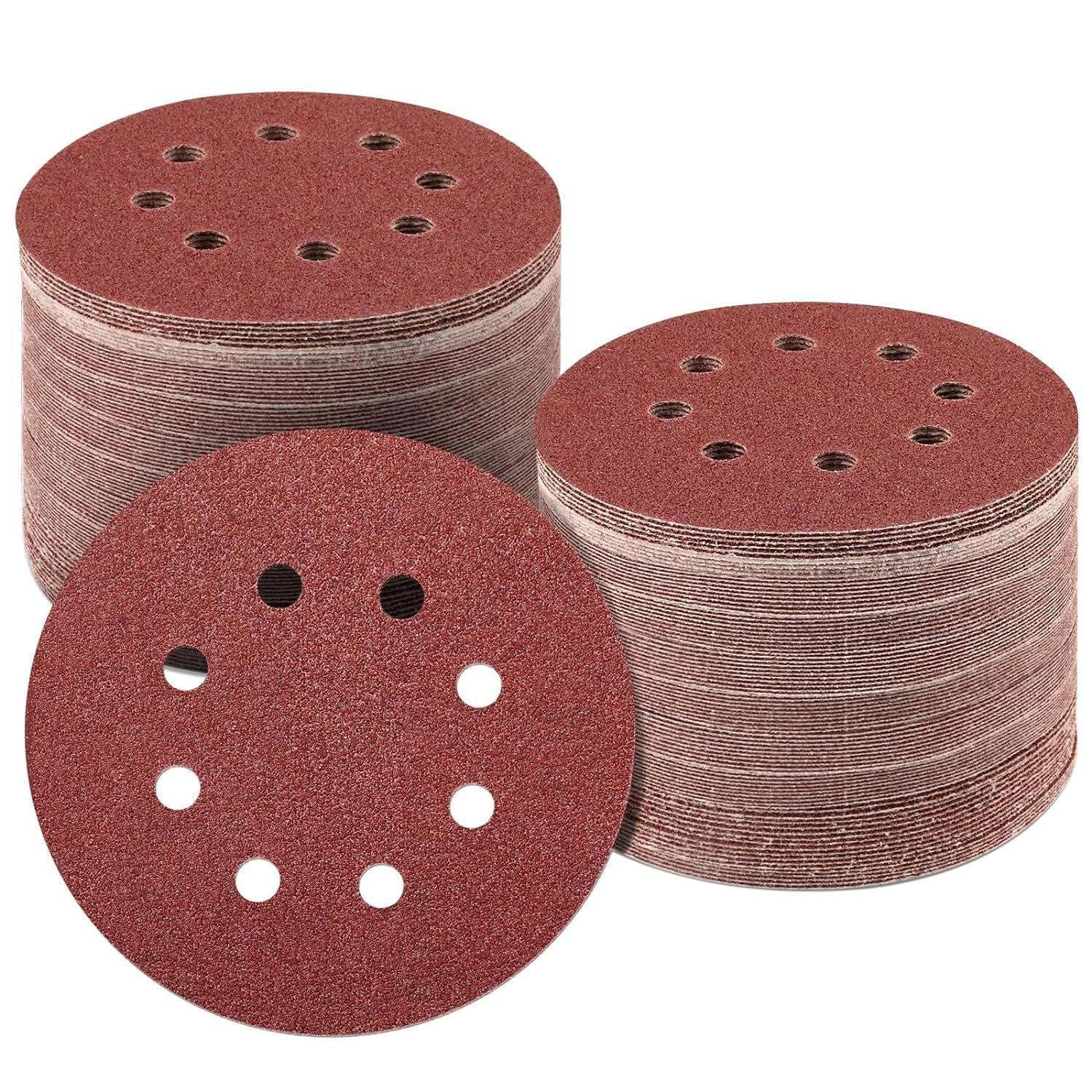 3000 PCS 5 Inch Sanding Discs Round Hook and Loop Sandpaper for Random Orbital Sanders Grits 40 Durable & Efficient Dust Removal
