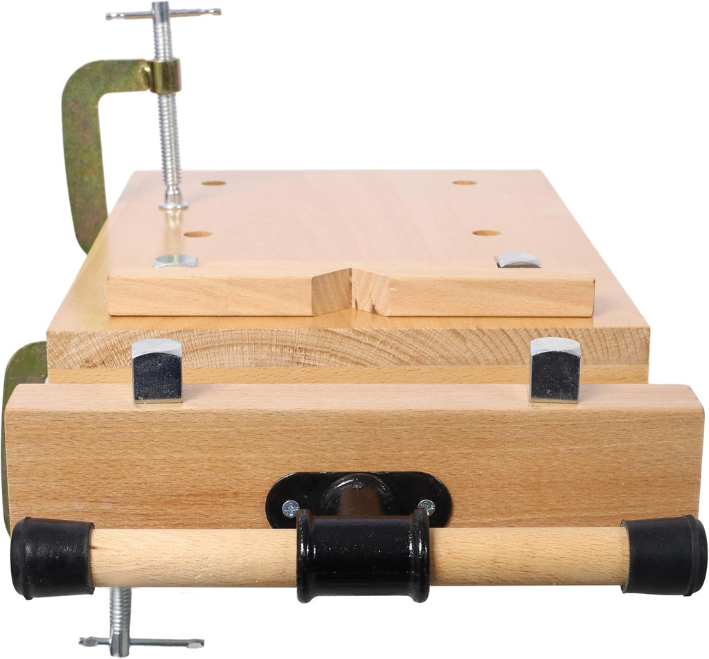 Portable Woodworking Bench Vise with 2 G-Type Fixing Clips, 4 Limit Blocks & Quick-Release Handle - Work Bench for Wood Processing