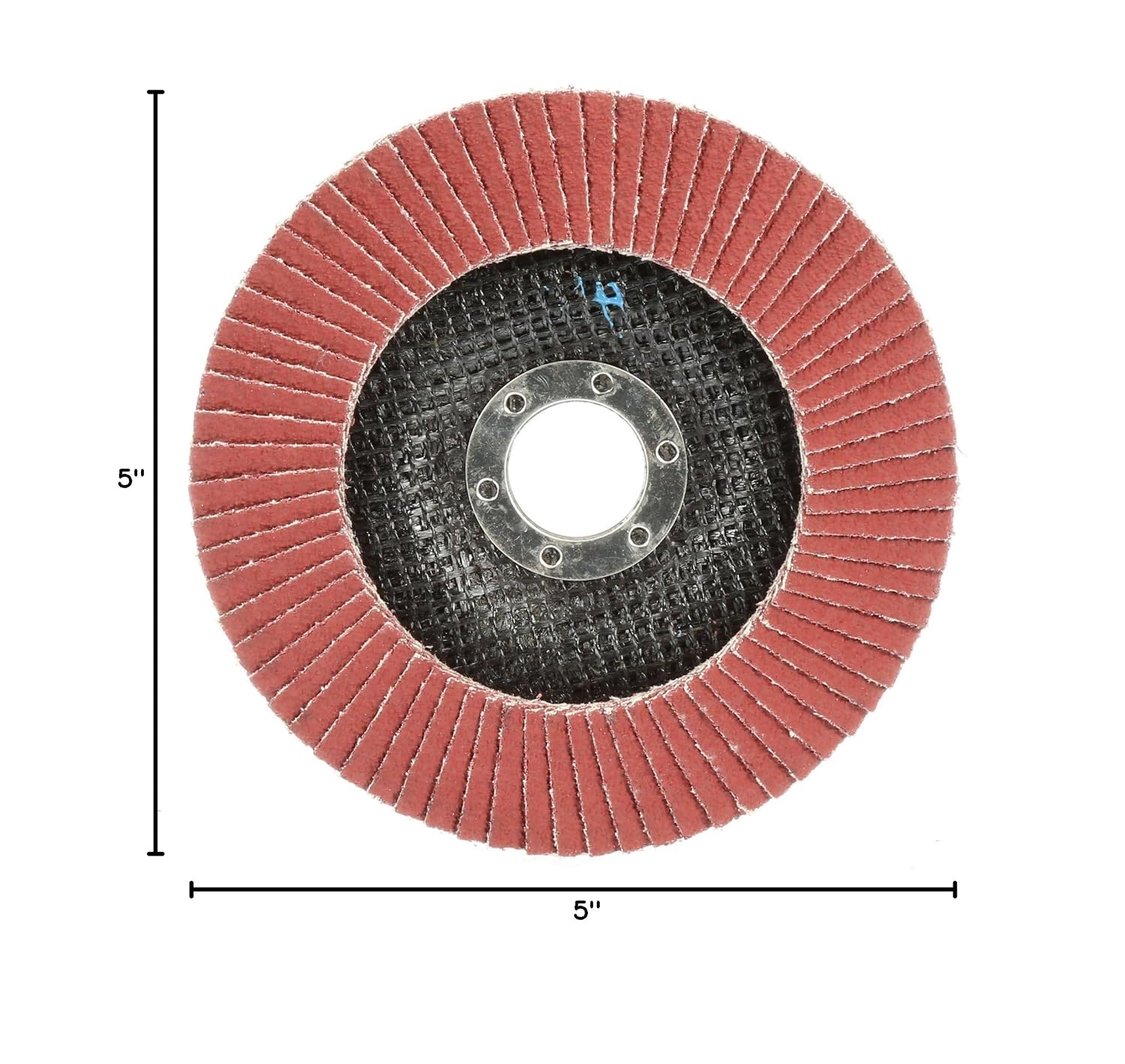 3M Cubitron II Flap Disc 969F, 80+, T29, 5 in x 7/8 in, Pack of 10, Polyester Backing, Heavy Grinding, Edge Deburring, Aggressive Weld Removal and Beveling