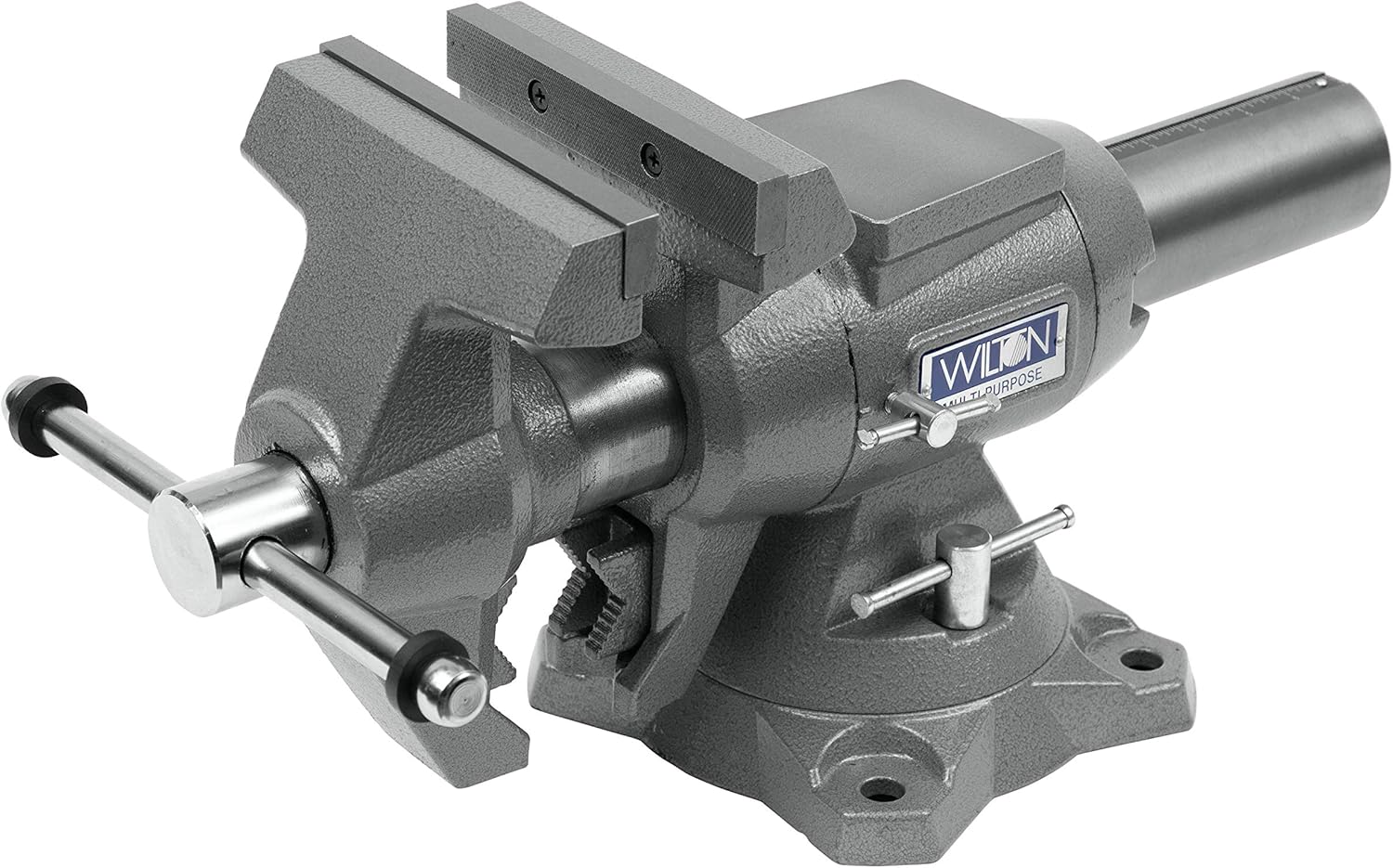 Wilton Multi-Purpose Bench Vise, 6-1/2' Jaw Width, 6-1/4' Jaw Opening, 3-1/4' Throat (Model 650P) & WEN Bench Grinder Stand, 32-Inch with Water Pot (4288T), Black